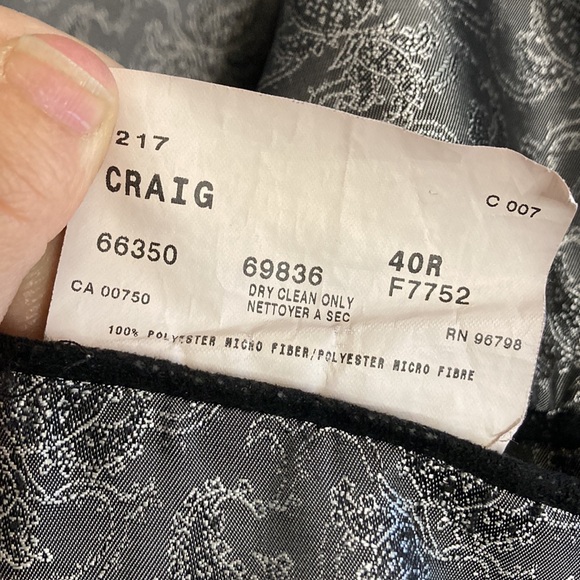 Coppley Sport Coat Mens 40R Black Faux Suede Velvet Blazer Bachelor Party Vegas - Picture 14 of 15